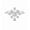 White Gold, variant on Princess Cut Moissanite Geometric Starburst Ring - 14k Rose Gold Plated Silver - Unique Square Cluster Snowflake Statement Ring for Women