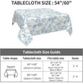thumbnail image 6 of Light Blue Floral Tablecloth Square 60x60 Inch Chinoiserie Vintage Flower Table Cloth,Stain Resistance Polyester Spring Summer Seasonal Small Table Covers for Kitchen Dining Party Picnic, 6 of 7