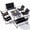 Black, variant on Noelse Patio Furniture Set, 4 Piece Textilene Conversation Set with 2 Rocking Chairs and Coffee Table, Perfect for Lawn, Garden, Poolside, Gray