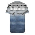thumbnail image 5 of DeHolifer T Shirt for Men Ethnic Style Retro Print Crewneck Short Sleeve T Shirt Loose Casual Tee Tops Blue 5XL, 5 of 5