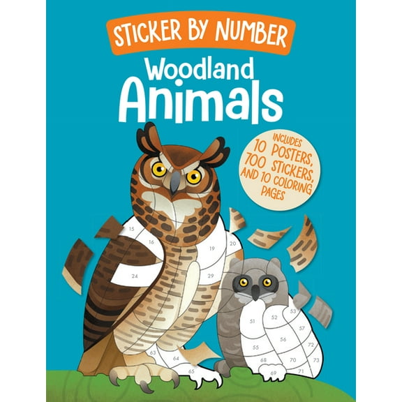 Sticker by Number Sticker by Number: Woodland Animals, (Paperback)
