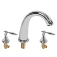 thumbnail image 3 of Bathroom Double Handle Separate Faucet Spatter Proof European Style Copper Basin Cold and Hot Water Faucet Double Handle Split Faucet Full Copper Three Hole Basin Faucet, 3 of 8
