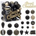 thumbnail image 5 of 65 pcs Christmas Balls Ornaments Set, Shatterproof Christmas Decorations with Hand-held Gift Package for Xmas Tree/Holiday/Wedding/Holiday/Party Decor (Black & Gold), 5 of 6