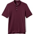 thumbnail image 3 of Lands' End Essentials Men's Long Sleeve All Day Comfort Polo Shirt - 100% Cotton Won't Shrink Pill Fade, 3 of 3
