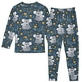thumbnail image 3 of Pajamama Koalas and Flowers Cute Comfortable Cotton Two-piece Pajama Set, 3 of 7