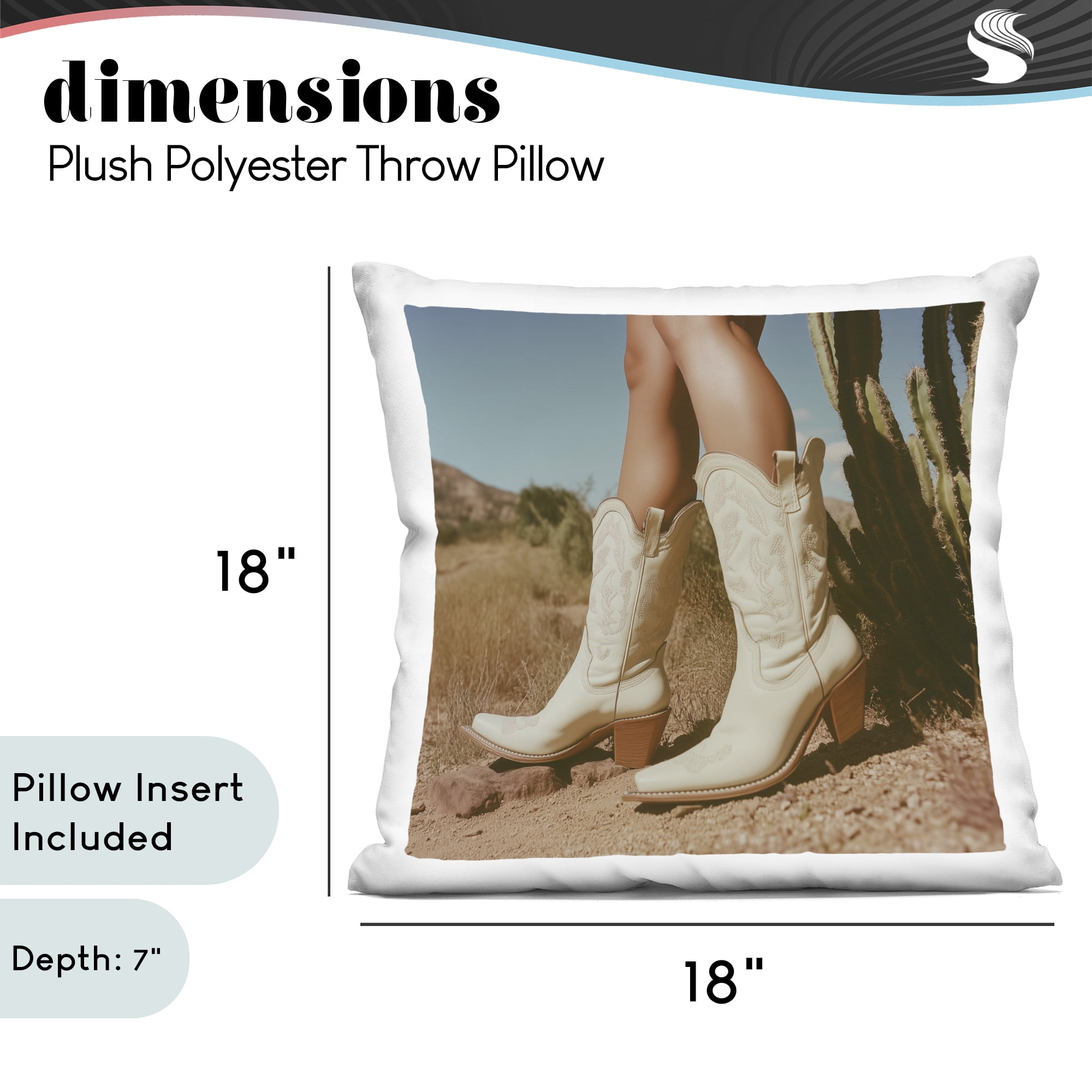 Stupell Industries Desert Boots Step Decorative Printed Throw Pillow, design by Heidi Kuntz