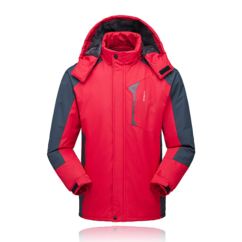 Asian Size Bergsport Outdoor Warme Jacke Winddicht & Wasserdicht Lixada Herren Winter Fleece Jacke Warme Skijacke Mantel 