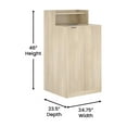 thumbnail image 5 of Flash Furniture Commercial Grade Trash Receptacle Enclosure for 32 Gallon Trash Cans with 8" Drop Hole and Upper Tray Shelf in Oak, 5 of 13