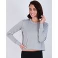 thumbnail image 4 of Real Essentials 5 Pack: Women's Dry Fit Crop Top - Long Sleeve Crew Neck Stretch Athletic Tee (Available in Plus Size), 4 of 7
