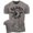 T-Shirt Warm Grey, variant on Bájame! Déjame en Paz Workout Gym T-Shirt Funny Gym Shirt for Men Training Gym T-Shirt, Heather Grey with Sleeve Logo, Small