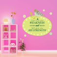 thumbnail image 3 of He'll Give You His Strength Inspiring Religious Quote Vinyl Wall Decal Wall Art Sticker Designs Vinyl Stickers For Home House Walls Rooms Windows Bedroom Decoration Size (20x20 inch), 3 of 3