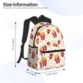 thumbnail image 2 of Honeii Popcorn Print School Backpack,Casual Lightweight Travel Rucksack Daypack,Backpacks for College High, 2 of 6