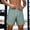 Mint Green, variant on FRSASU Men's Hiking Shorts Quick Dry Lightweight Summer Workout Gym Athletic Running Shorts with Zipper Pockets White