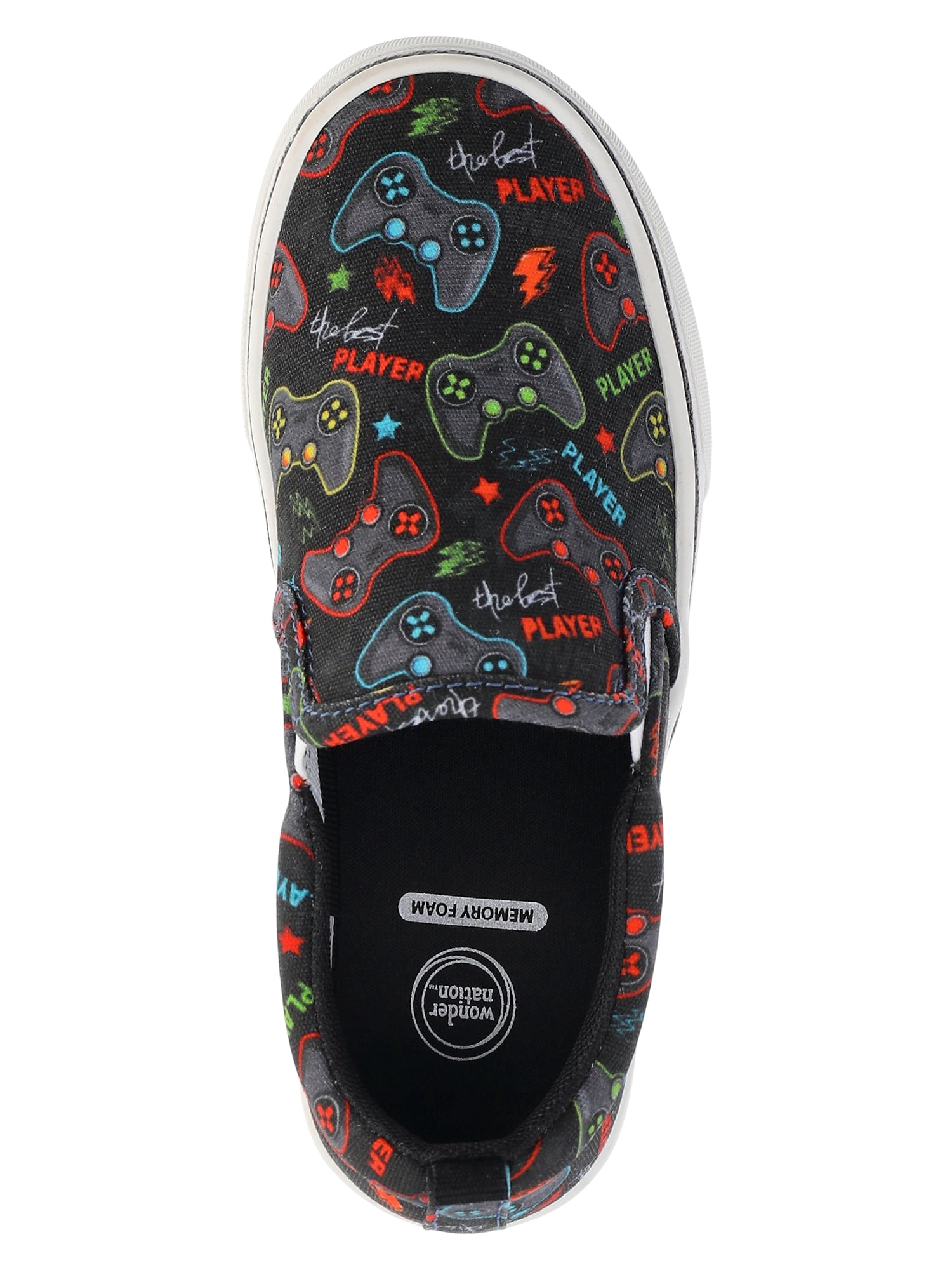 Wonder Nation Little and Big Boys Casual Slip On Sneakers