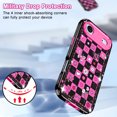thumbnail image 4 of CASEFIV Compatible with iPhone Air Case 6.5 Inch 2025,Marble Pattern 3 in 1 Heavy Duty Shockproof Rugged Hard PC+Soft Silicone Drop Protective Women Girls Phone Cases for iPhone 17 Air,Black Pink, 4 of 6