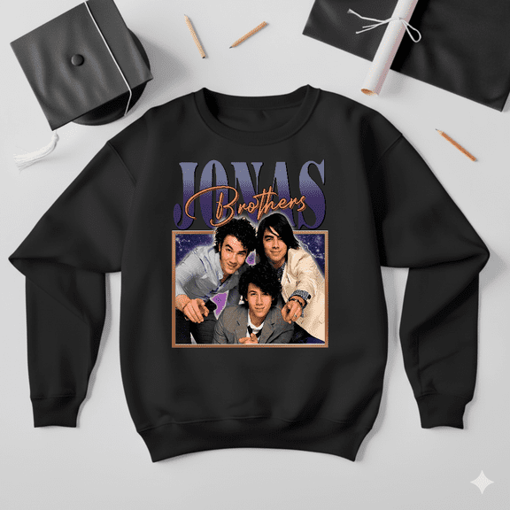 Jonas Brothers Band 90s Rock Music Tour Retro Concert Fan Sweatshirt V41289, up to size 5XL