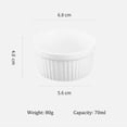 thumbnail image 2 of Ceramic Ramekins for Soufflé, Crème Brûlée & Pudding, Classic Round Oven Safe Baking Dishes for Desserts, 2 of 6