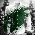 thumbnail image 1 of Ceisia Men's Spring Gift & Winter Fashionable Print Color Contrast Casual Long-Sleeve Turndown Collar Shirt - Loose Large Size T op, 1 of 3