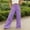 Purple women wide leg cargo pants a1, variant on Cagogo Women Wide Leg Elastic Waist Pants with Pockets Casual Loose Long Cargo Pants Summer Beach Vacation Trousers Flowy Travel Lounge Bottoms, Purple M