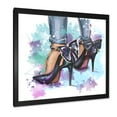 thumbnail image 2 of Designart 'Bright Colorful Trendy Woman Fashion Shoes' Modern Framed Art Print, 2 of 4