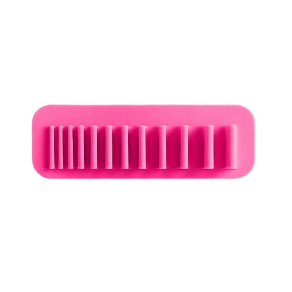Tmboryuu Wall-Mounted Makeup Brush Organizer Silicone Cosmetic Brush Storage Rack Drying Rack Hanging Makeup Brushes Holder
