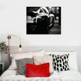 thumbnail image 4 of Nawypu  Large Modified Porsche Turbo Black & White Framed Canvas Picture Wall Art Print 20x16 inch, 4 of 4