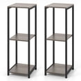 thumbnail image 1 of Gymax 2PCS 3 Tier Tall Metal Plant Stand Corner Plant Holder w/ Metal Frame, 1 of 10