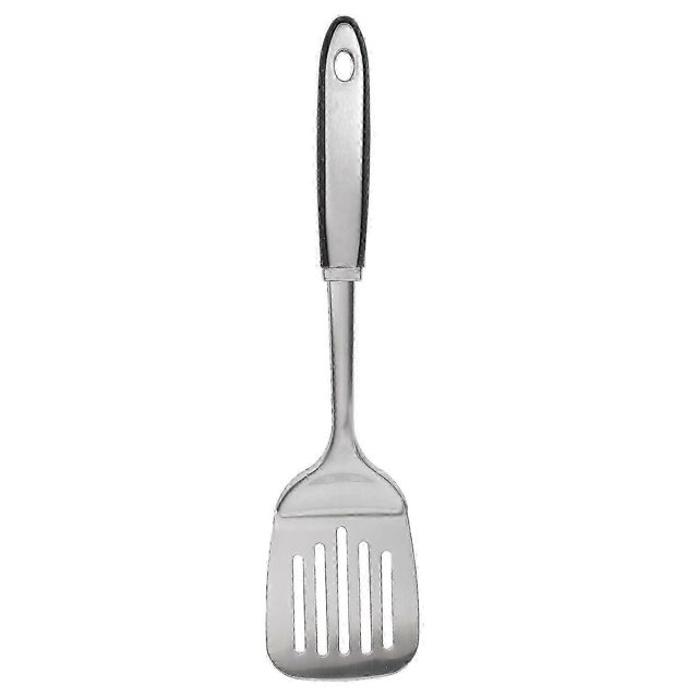 Large Stainless Steel Slotted Turner Comfortable Grip Spatula Turner for Cooking and Non Stick Cookware