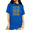 Blue, variant on Grey Women's Casual Retro Lady Vertical Stripe God Is Good Faith Slogan Graphic Short Sleeve T-Shirt Tops