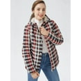 thumbnail image 4 of Orolay Women's Thickened Plaid Print Down Jacket with Hood, 4 of 7