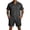 Black, variant on Big and Tall 2 Piece Linen Sets Outfits Mens Button Short Sleeve Shirts and Shorts with Pockets Elastic Waist Vacation Lightweight Loose Matching Tracksuits Army Green L