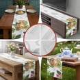 thumbnail image 5 of Burlap Table Runner 60 Inches Long, Summer Cute Tiger Tropical Plant Non-Slip Kitchen Table Runners for Dining Room Everyday Use Party Table Decorations Pink Flowers Leaves, 5 of 9