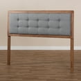 thumbnail image 5 of Skyline Decor Dark Grey Fabric Upholstered Walnut Brown Finished Wood Full Size Headboard, 5 of 8