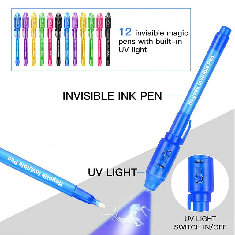 2-Color Top Secret Invisible Ink Markers - 12 Pc.