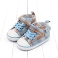 thumbnail image 4 of URMAGIC Baby Girls Boys Canvas Sneakers Soft Sole Ankle Infant First Walkers Crib Shoes 0-18 Months, 4 of 7