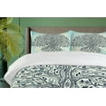 thumbnail image 4 of Ambesonne East Duvet Cover Sets, Chinese Bonsai Roots, 2-King, Indigo Cream Pale Blue, 4 of 7