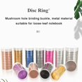 thumbnail image 4 of Metal Binding Discs Metal Buckle Mushroom Hole Loose-leaf Notebook Accessories Binding Ring Journal Diary Notebook Disc, 4 of 11