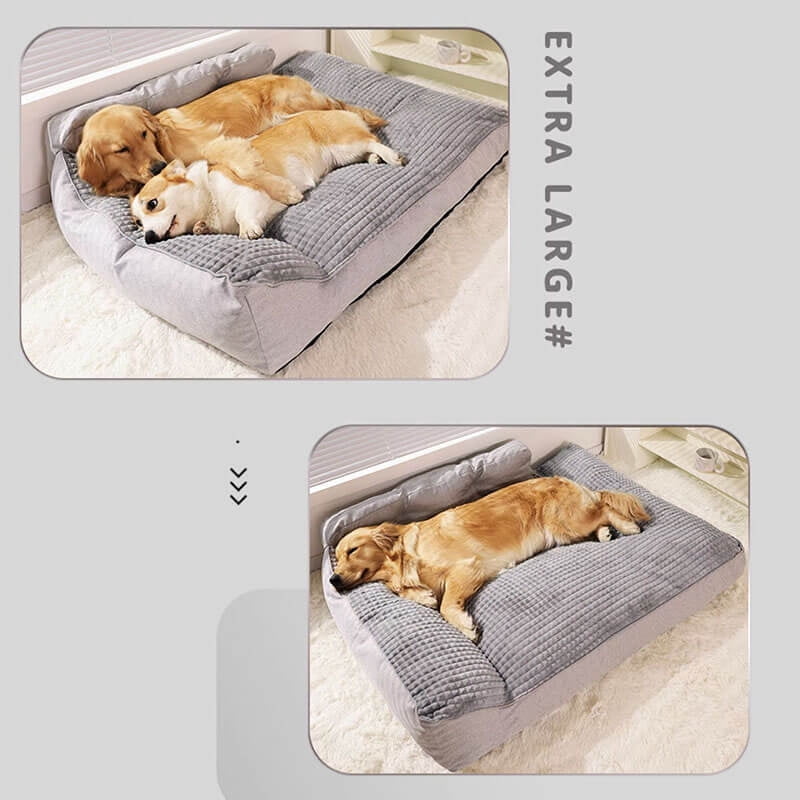 Custom All Season Pet Dog Sofa Bed Durable Orthopedic Memory Foam Boucle Dog Bed With Removable Washable Cover Pet Supplies