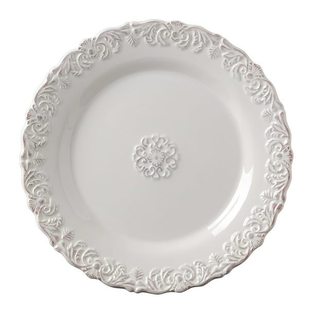 Ceramic Salad Plates, 4Piece Set, White