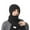 Black, variant on Women All Season Integrated Knit Hat Scarf Combo, Super Thick Fleece Lined Neck Warmer, Windproof Thermal Warm Hooded Beanie for Winter Outdoor Activities Black