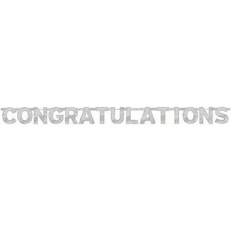 Amscan Glamorous Congratulations Large Letter Banner 1 Piece Made