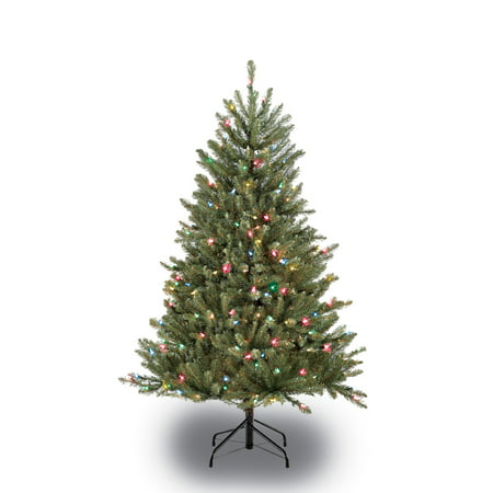 Puleo International 4.5 ft.Pre-Lit Fraser Fir Artificial Christmas Tree with 250 Multi-Colored UL listed