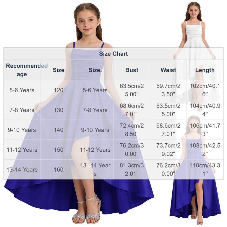 5t graduation dress Atoguta Graduation Dresses for Girls Blue Adjustable Strap Long Dress Juniors Casual Formal Sundress 5t-14, Girl's