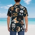 thumbnail image 6 of Haiem Dogs Printed Hawaiian Shirt for Men - Men’s Casual Beach Summer Shirts - Stretch Fabric with Modern Fit-Large, 6 of 9
