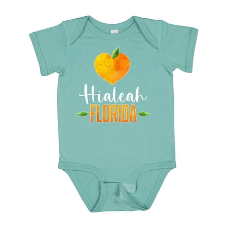 

Inktastic Hialeah Florida Orange in Heart Gift Baby Boy or Baby Girl Bodysuit
