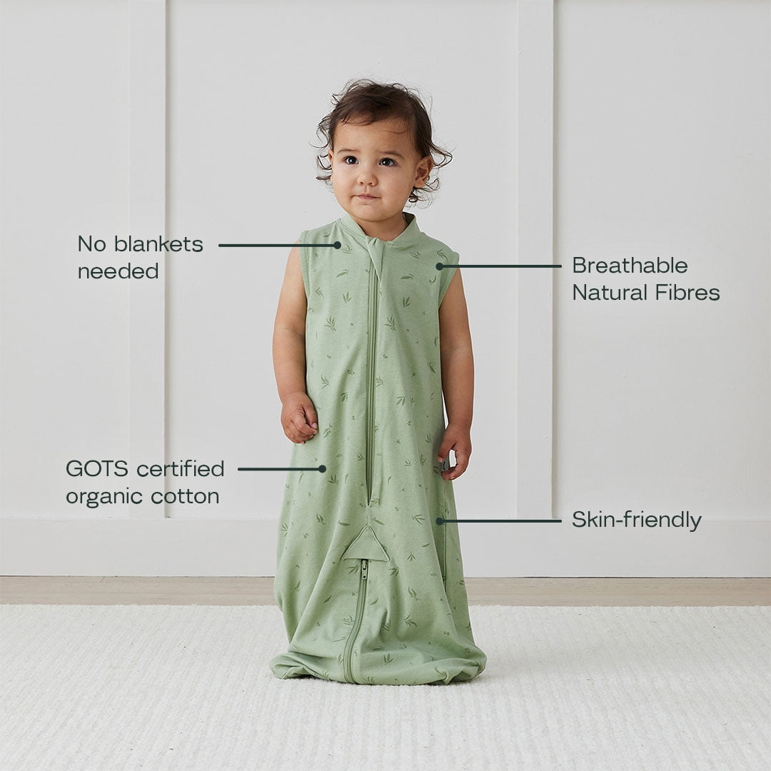 ergoPouch 0.2 TOG Baby Sleep Sack – 100% Organic Cotton Baby Sleep Suit Bag for Cozy Baby’s Night – Our Sleeping Bag for Kids converts to Sleep Suit with Legs, Baby Blanket (Willow, 8-24 Months)
