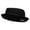 Black, variant on Big Size Wool Upbrim Pork Pie Fedora - Camel 2XL-3XL