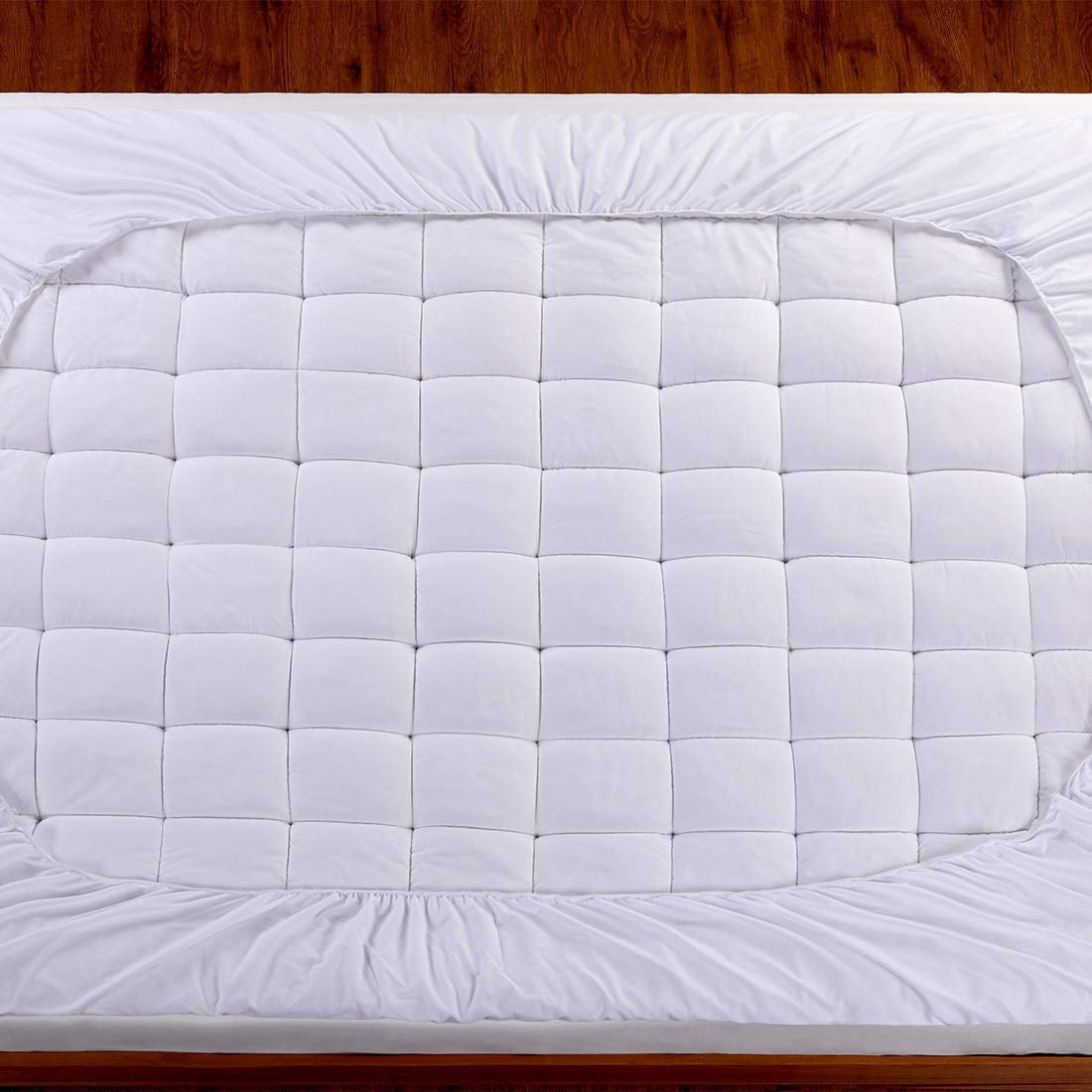 Details about   White Bed Twin Mattress Pad Cover Cotton Top Topper Stretches to 18” Deep Pocket 