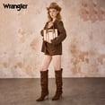 thumbnail image 3 of Wrangler Boho Tote Bag for Women Western Purse Retro Top Handle Satchel Handbag with Signature Strap, Beige-Brown, 3 of 7