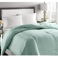 thumbnail image 2 of Blue Ridge Home Fashions, Inc. Microfiber Embossed Oversized Down Comforter, Twin, Aqua, 2 of 3